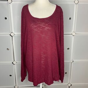 Lane Bryant Long Sleeve Blouse With Lace Detail Size 18/20